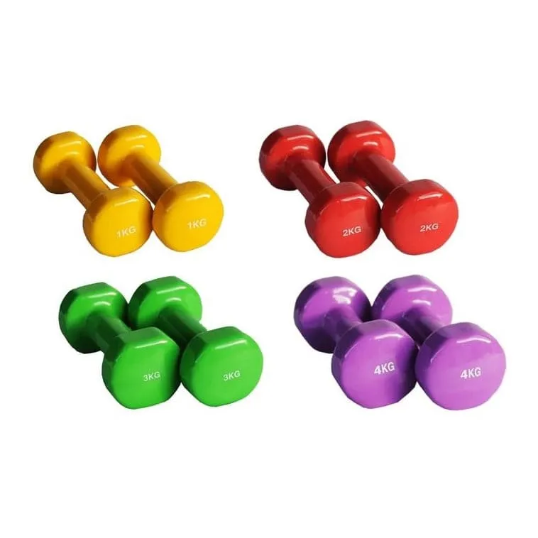 SALE: PVC Vinyl Covered Dumbbells, Sold in Pairs (select size below)