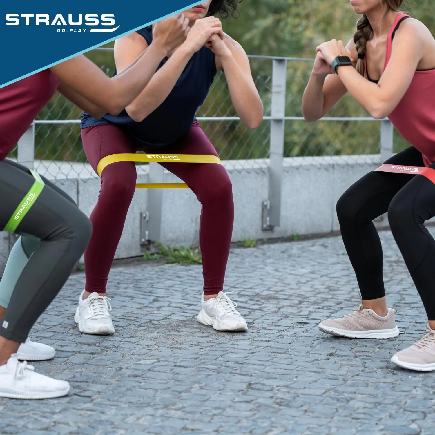 Strauss TPE Resistance Band, Set of 5, (Red)