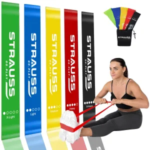 Strauss TPE Resistance Band, Set of 5, (Red)