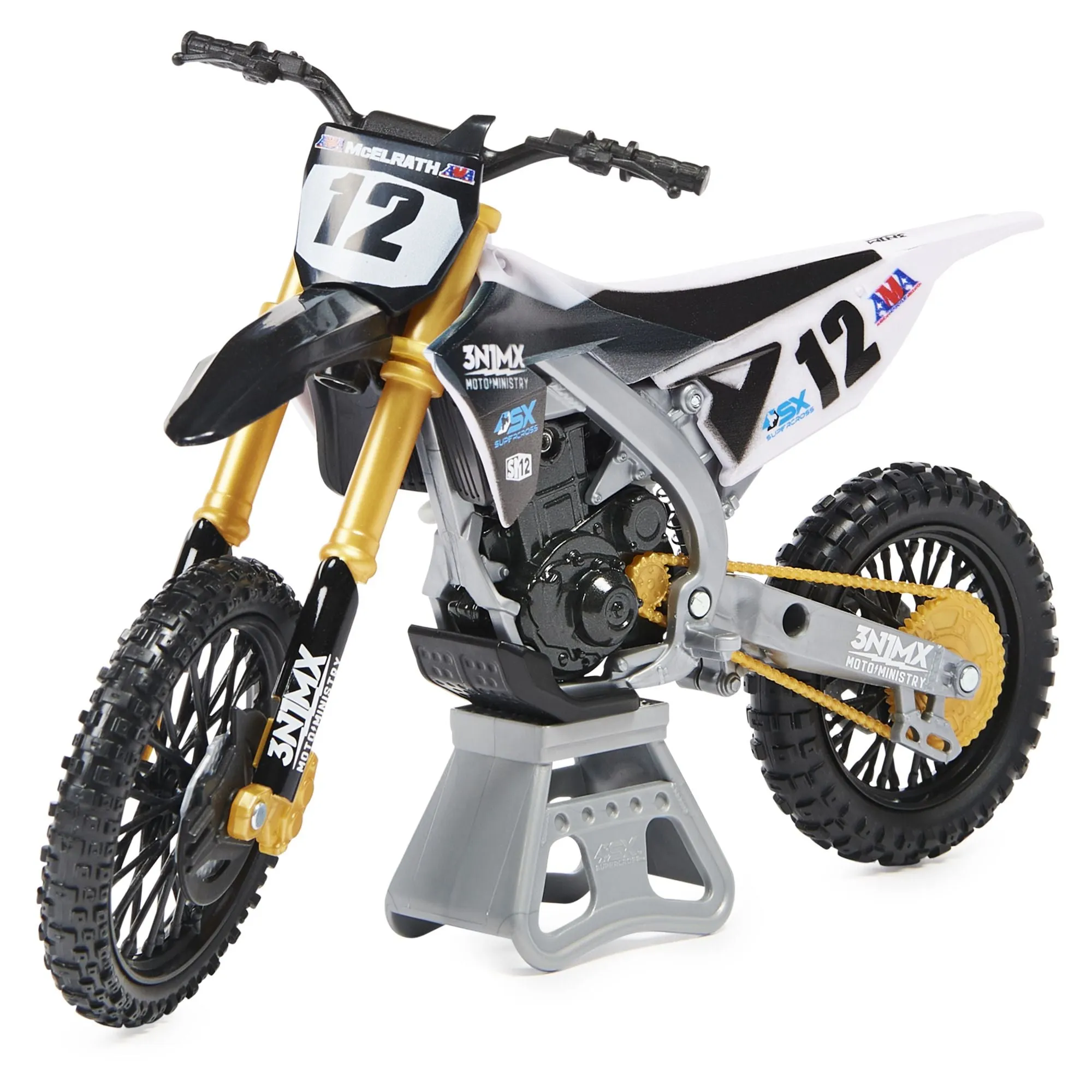 Supercross 1:10 Die Cast Motorcycle #12 Shane Mcelrath