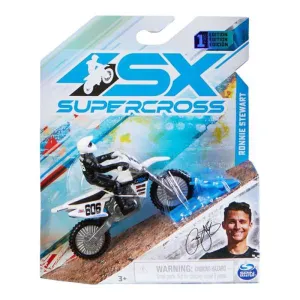 Supercross 1:24 Die Cast Motorcycle #606 Ronnie Stewart