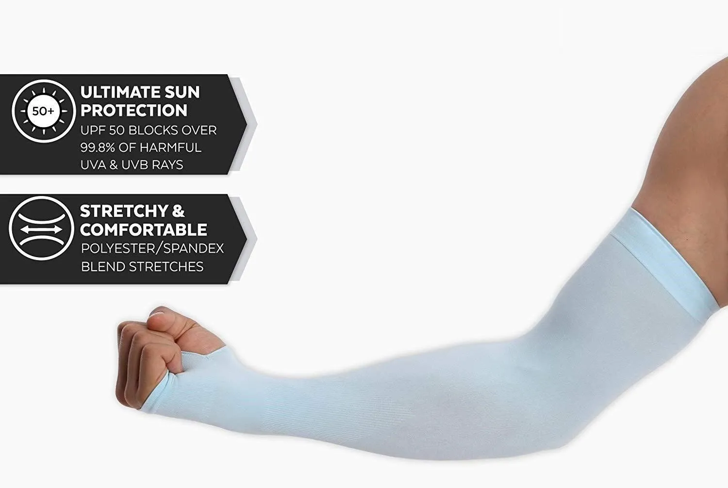 UV Protection Arm Sleeves - Cooling SPF 50 Sun Sleeves