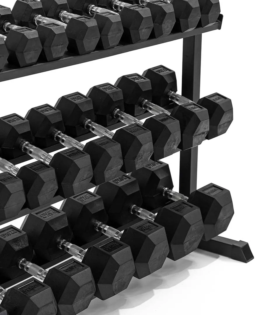 VERVE 3 Tier Hex Dumbbell Rack | Pre-Order ETA Late December