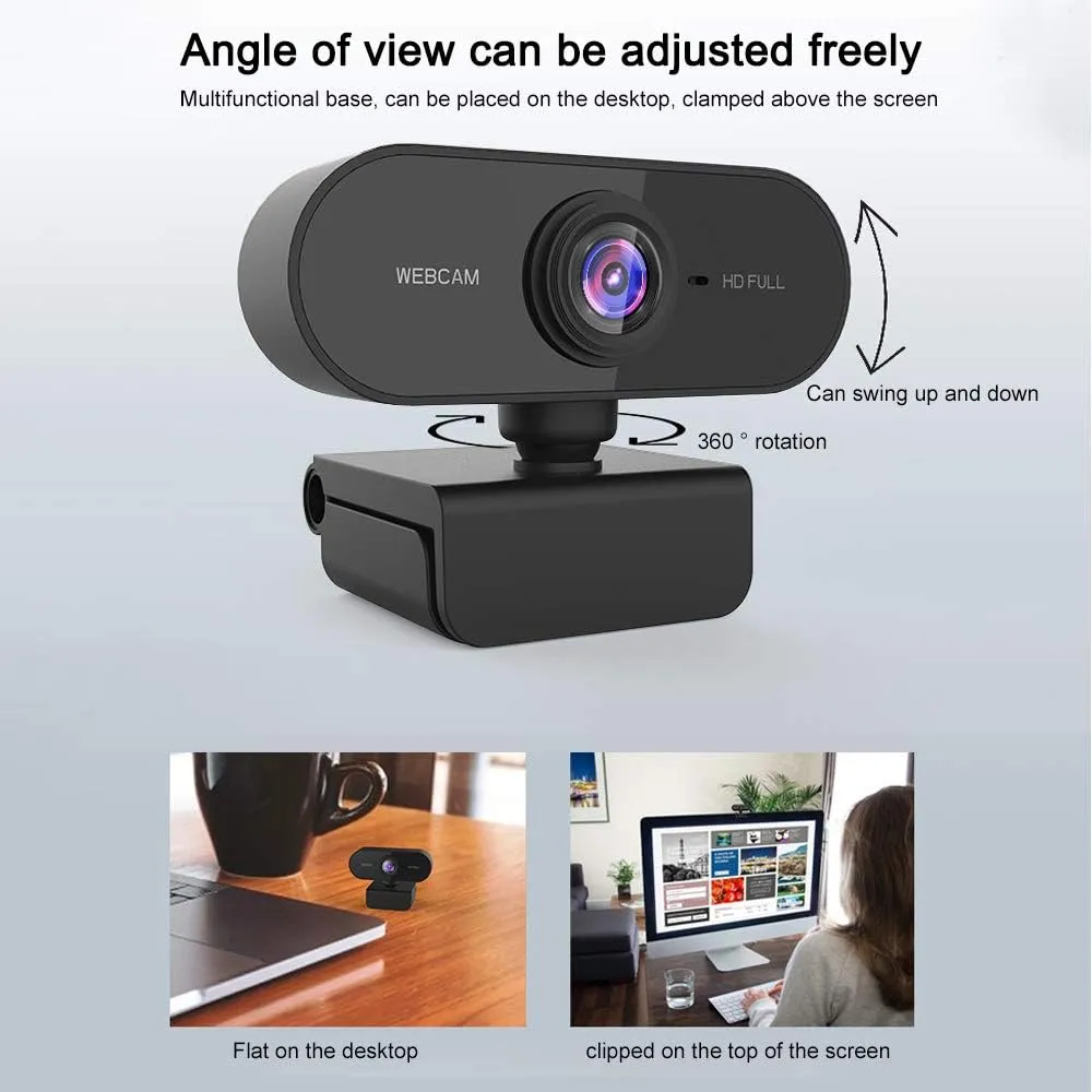 Webcam for PC with Microphone - 1080P HD