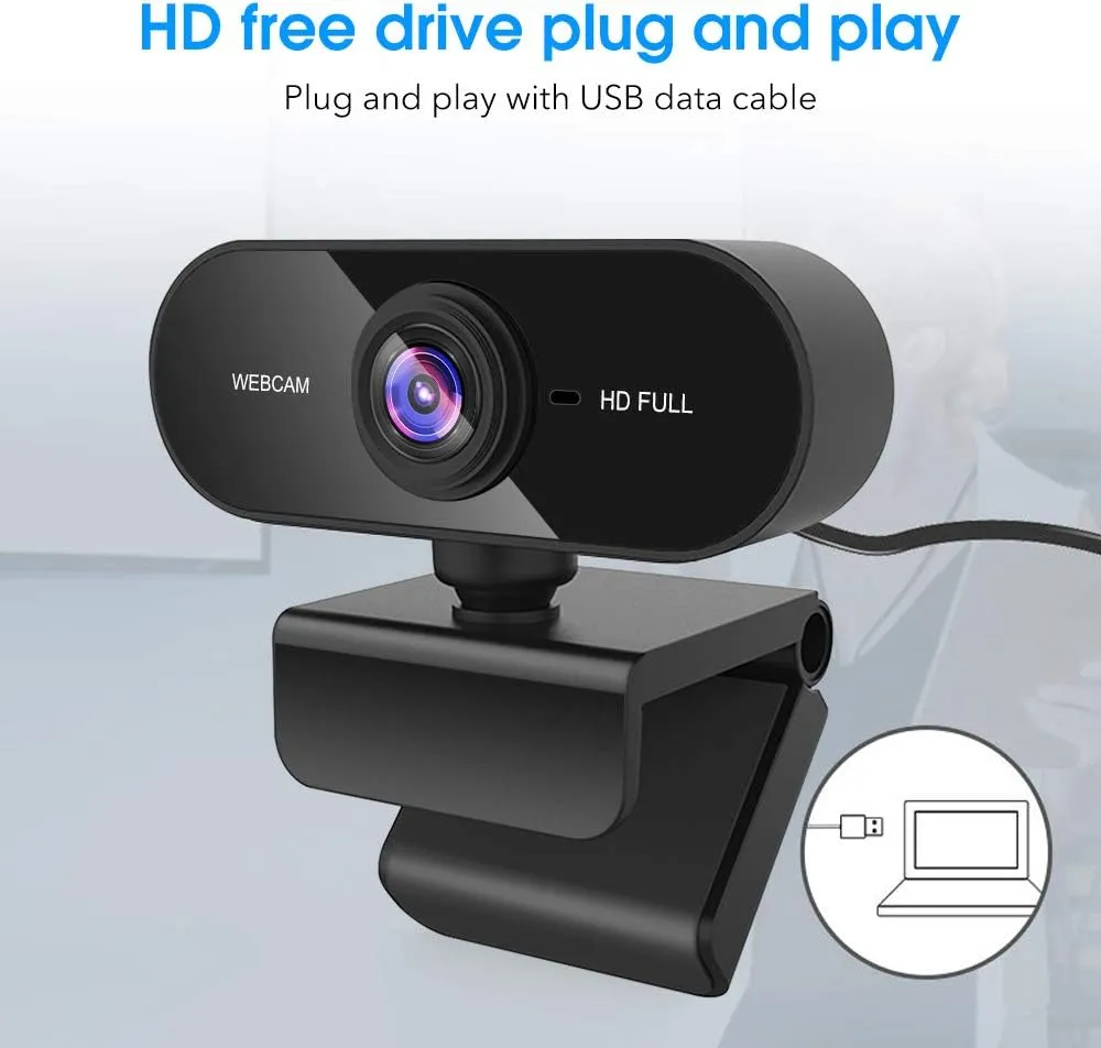 Webcam for PC with Microphone - 1080P HD