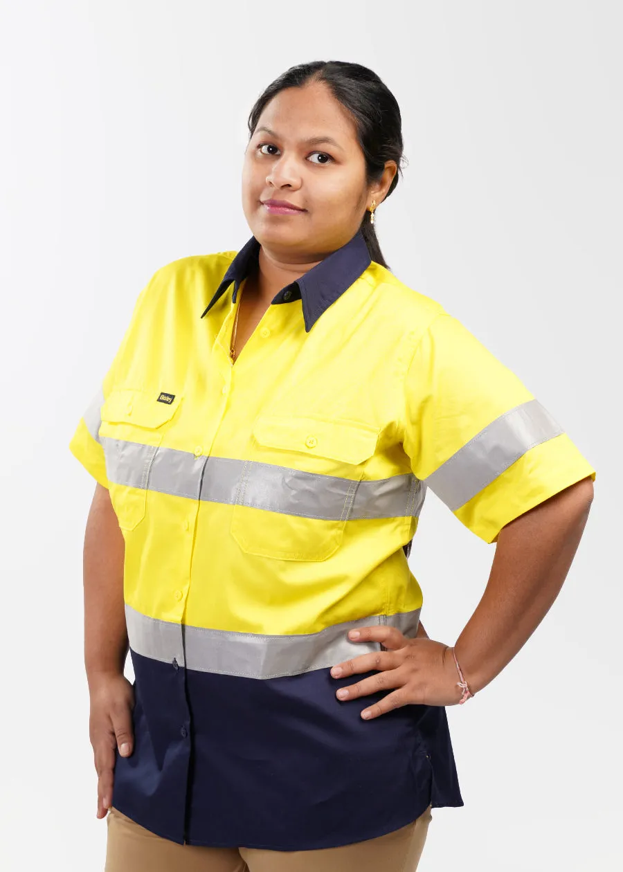 Women's lightweight short sleeve taped hi vis shirt