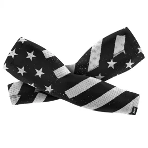 ZAN Headgear Arm Sleeve Sportflex® UPF50 _Black & White Flag